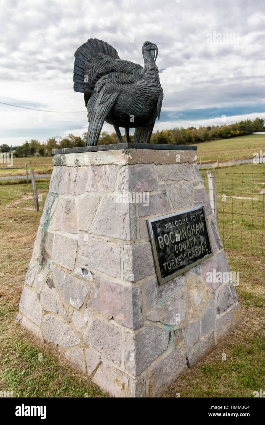Willkommen im Rockingham County - die Türkei Hauptstadt von Virginia 26. Oktober 2016 Stockfoto