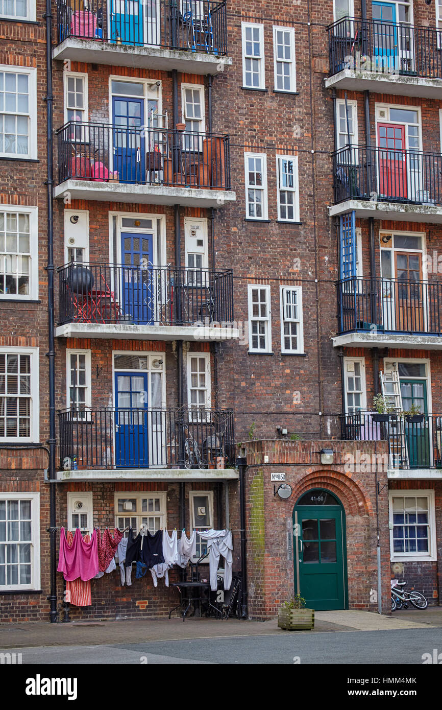 Sumner Street, für den sozialen Wohnungsbau im Zentrum von London Stockfoto