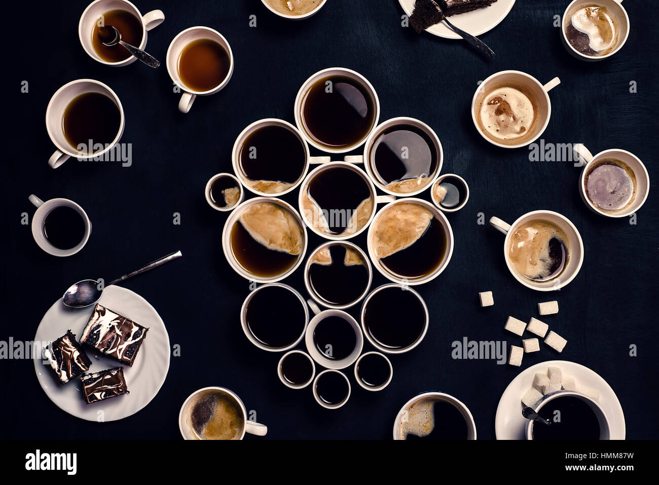 Süßigkeiten im Raum: Coffee Break der unheimliche Begegnung Stockfoto