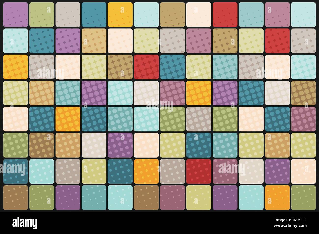 Mosaik Hintergrund von farbigen Quadraten Stock Vektor