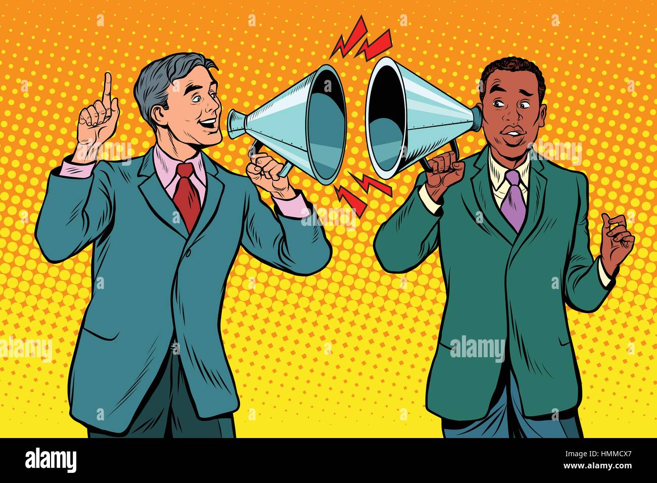 Interracial Dialog und die Politik der Beziehungen zwischen den Volksgruppen, t Stock Vektor