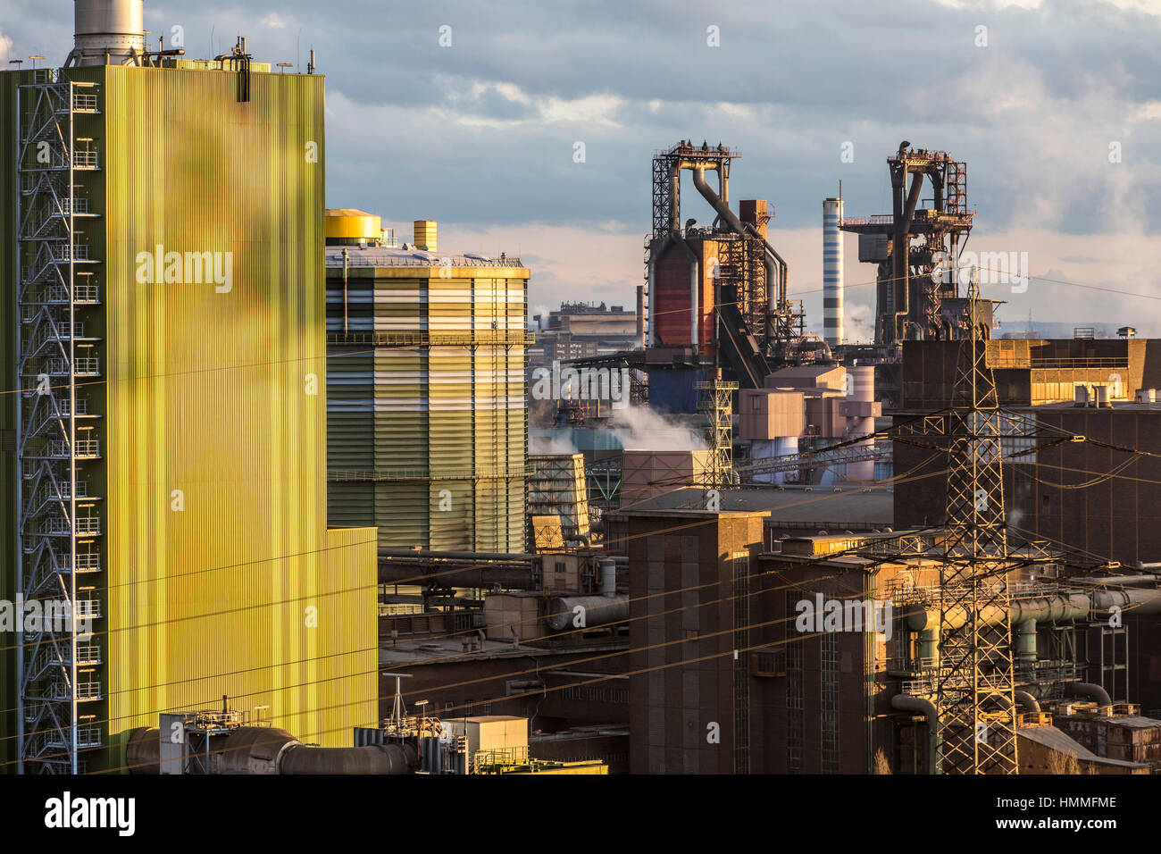 Stahlindustrie in Duisburg-Hamborn, Deutschland, Hochöfen von ThyssenKrupp Steel Stockfoto