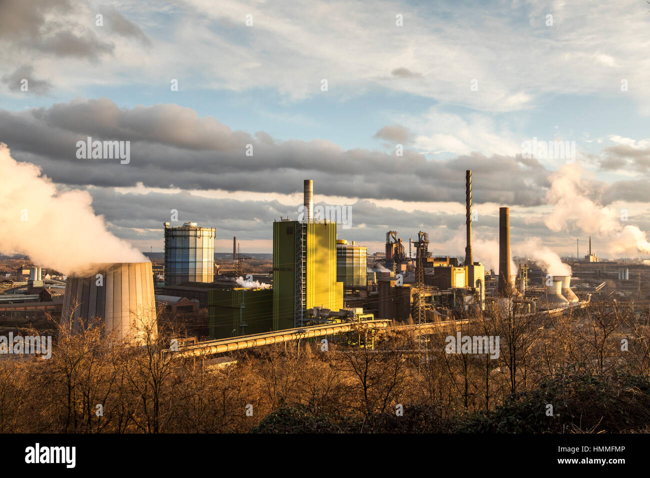 Stahlindustrie in Duisburg-Hamborn, Deutschland, Hochöfen von ThyssenKrupp Steel Stockfoto