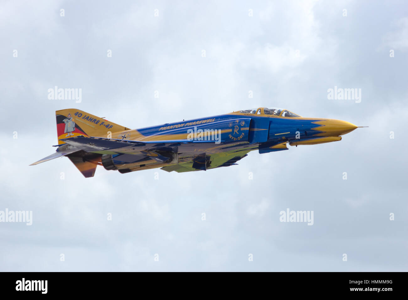 WITTMUND, Deutschland - Juni 29: deutsche Luftwaffe f-4 Phantom auf den letzten Flug vor Decommisioned am 29. Juni 2013 bei Wittmund Airbase, Deutschland. Dies Stockfoto