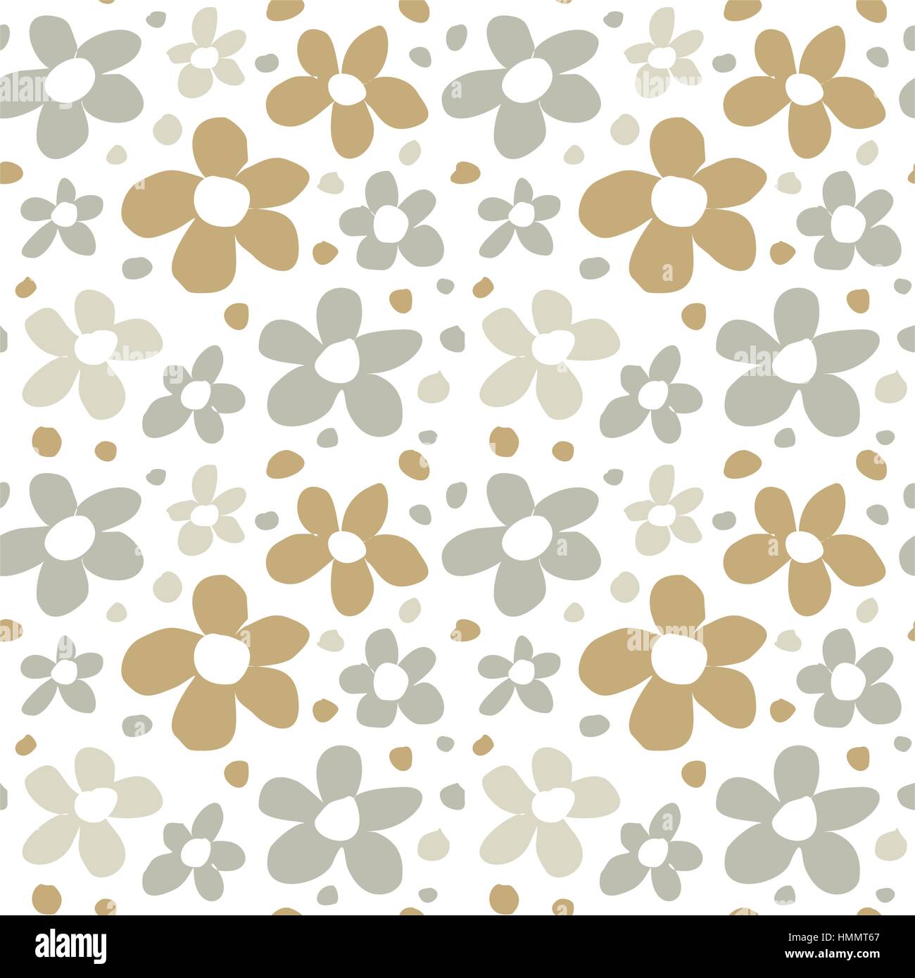 Nahtlose Muster abstrakt Blumen. Stilisierte Blumen Textur. EPS8-Vektor-Illustration enthält Muster Swatch. Stock Vektor