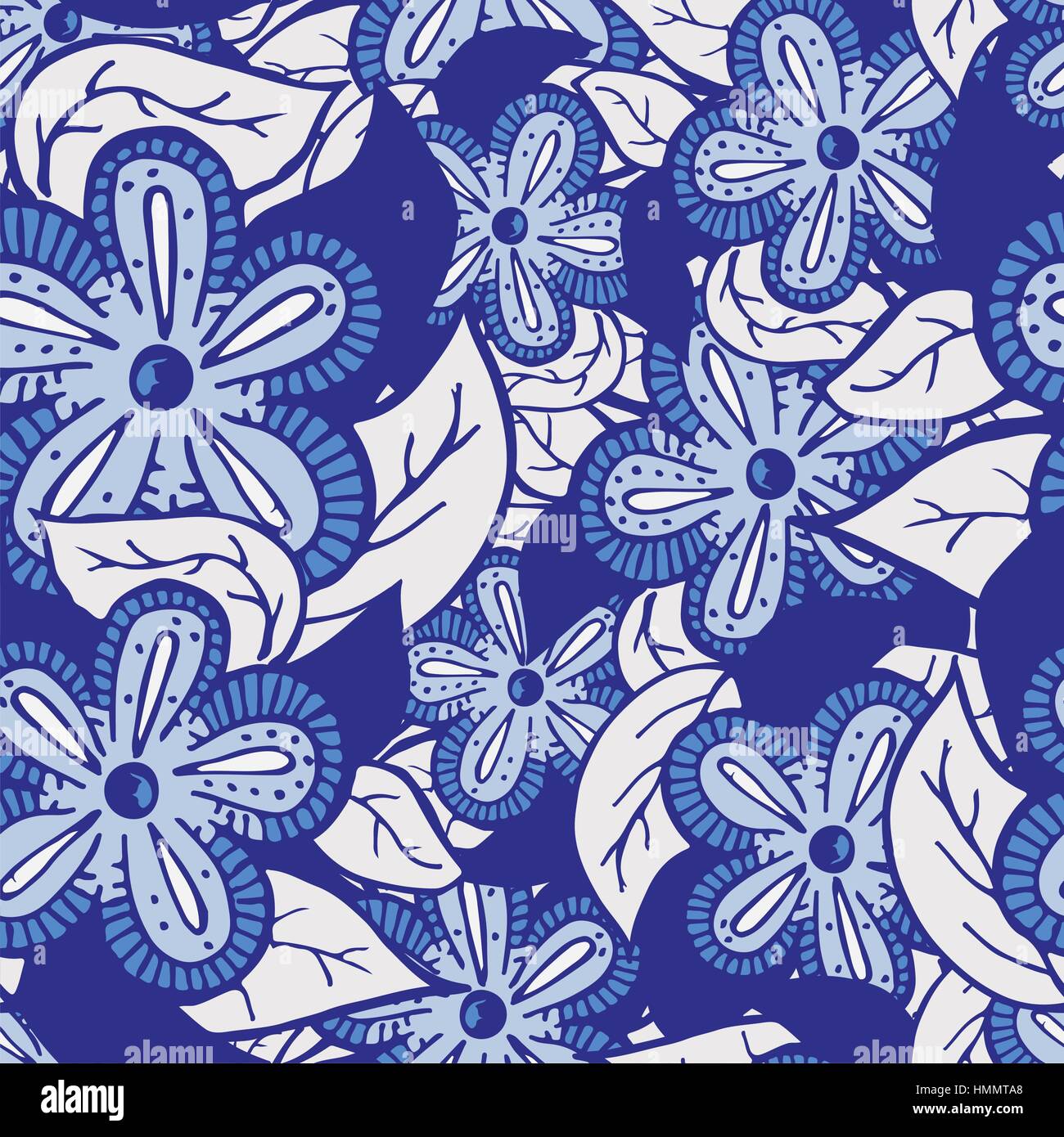 Boho Stil Hand Drawn Seamless Pattern Stock Vektor