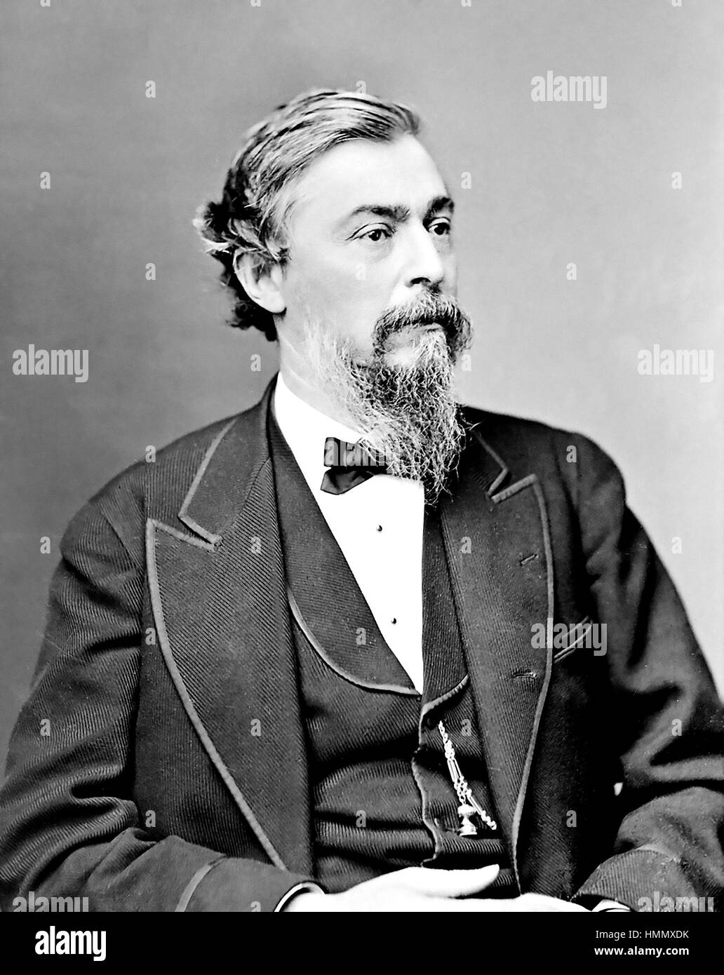 THOMAS CLARK DURANT (1820-1885), US-amerikanischer Finanzier und Vize-Präsident der Union Pacific Railroad Stockfoto