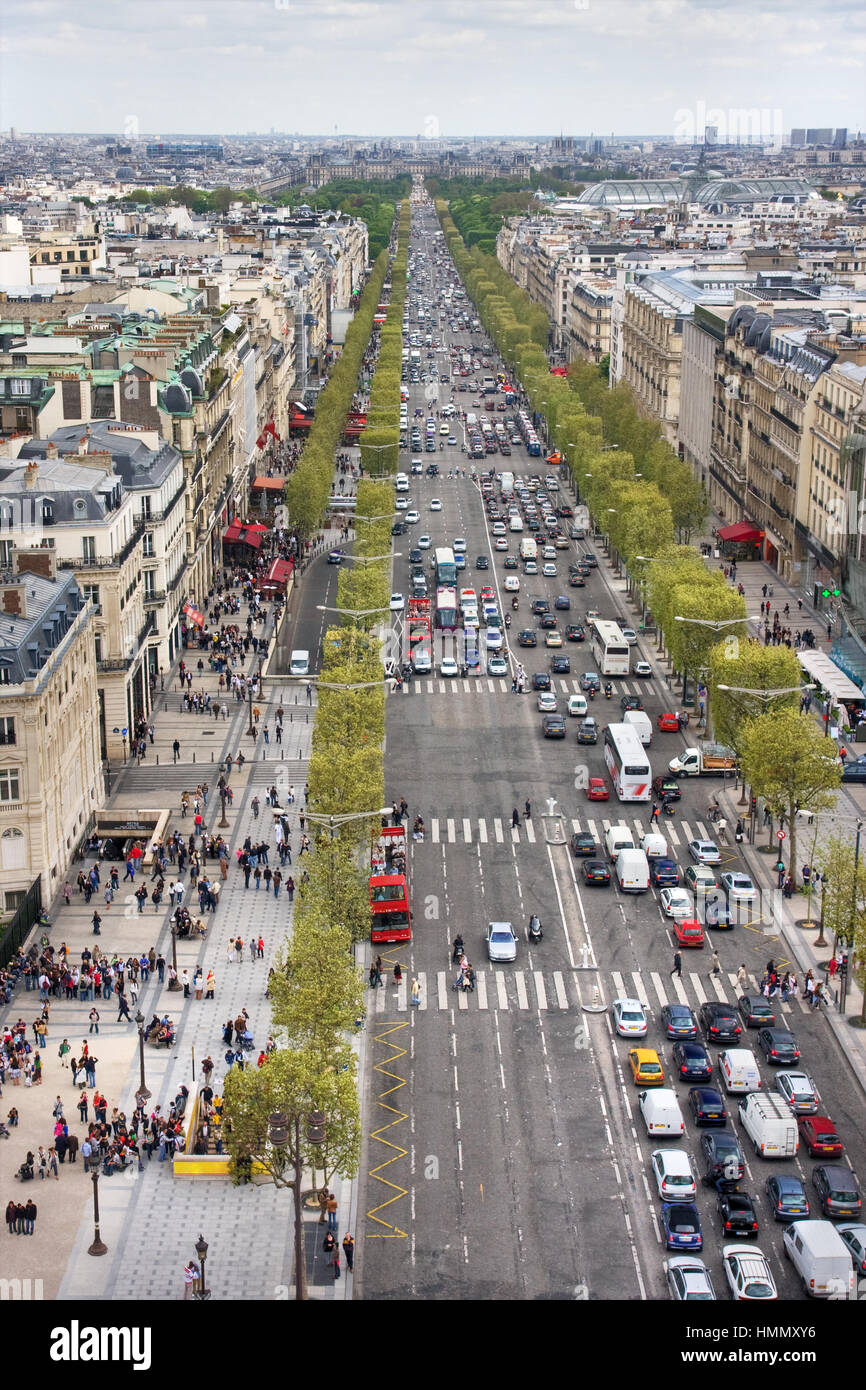 Champs Elysees, Paris Stockfoto