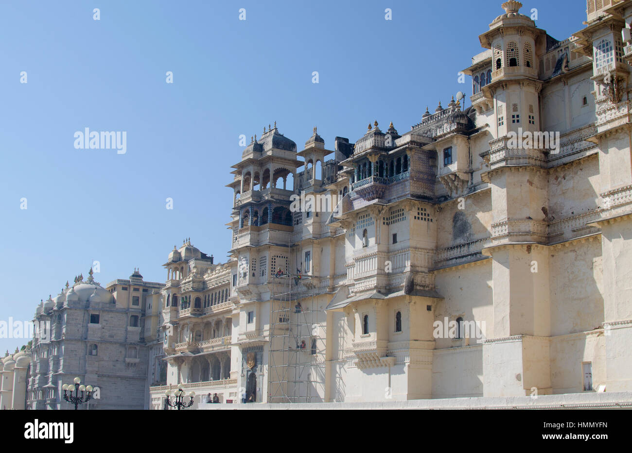 Die Stadt-Palast von Udaipur in Indien Stockfoto