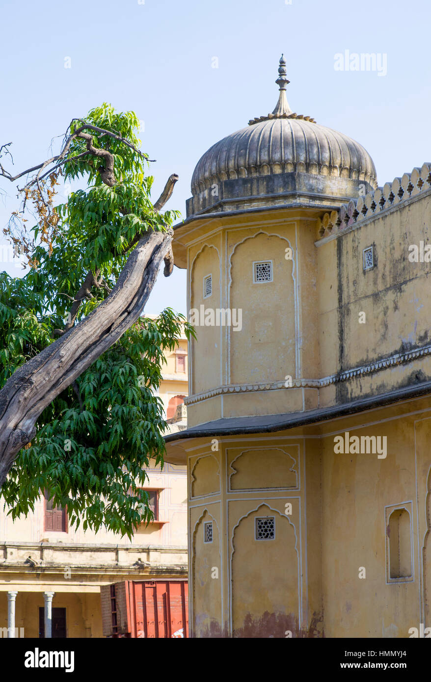 Architektur von der rosa Stadt Jaipur in Indien Stockfoto