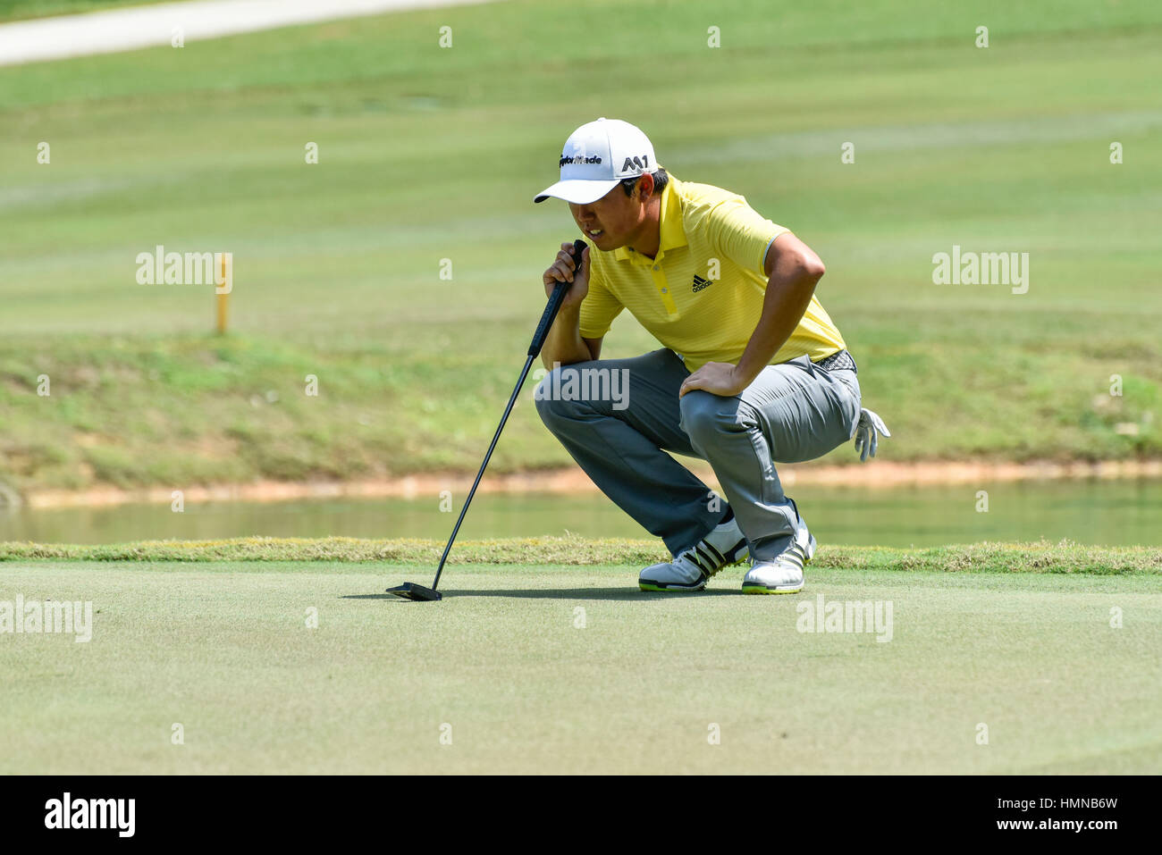 Kuala Lumpur, Malaysia. 10. Februar 2017. David LIPSKY USA spielt einen Schuss bei Tag zwei der Maybank Meisterschaft Malaysia im Saujana Golf Club am 10. Februar 2017 in Kuala Lumpur, Malaysia. Bildnachweis: Chris JUNG/Alamy Live-Nachrichten Stockfoto