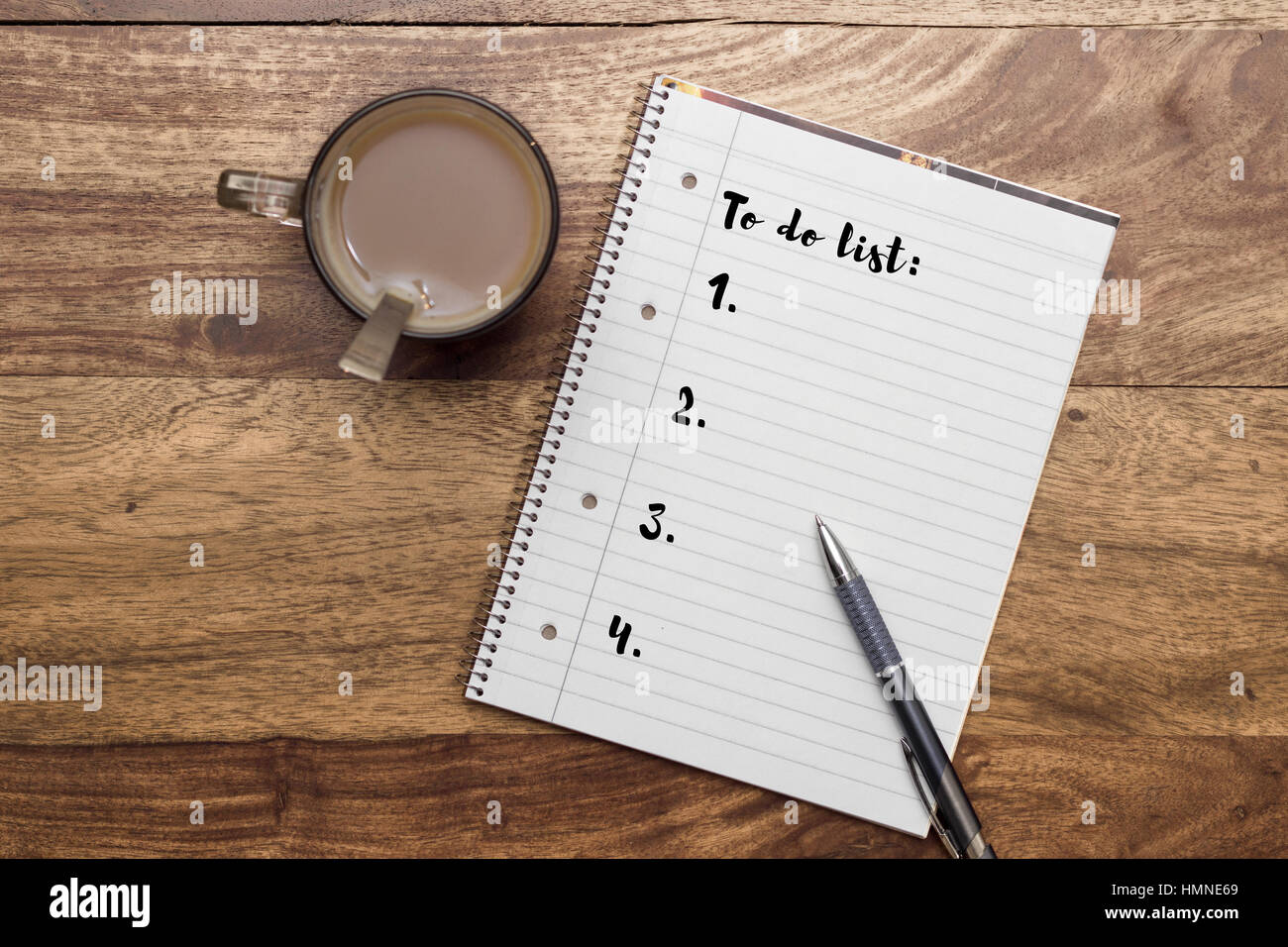 persönliche Liste Stockfoto