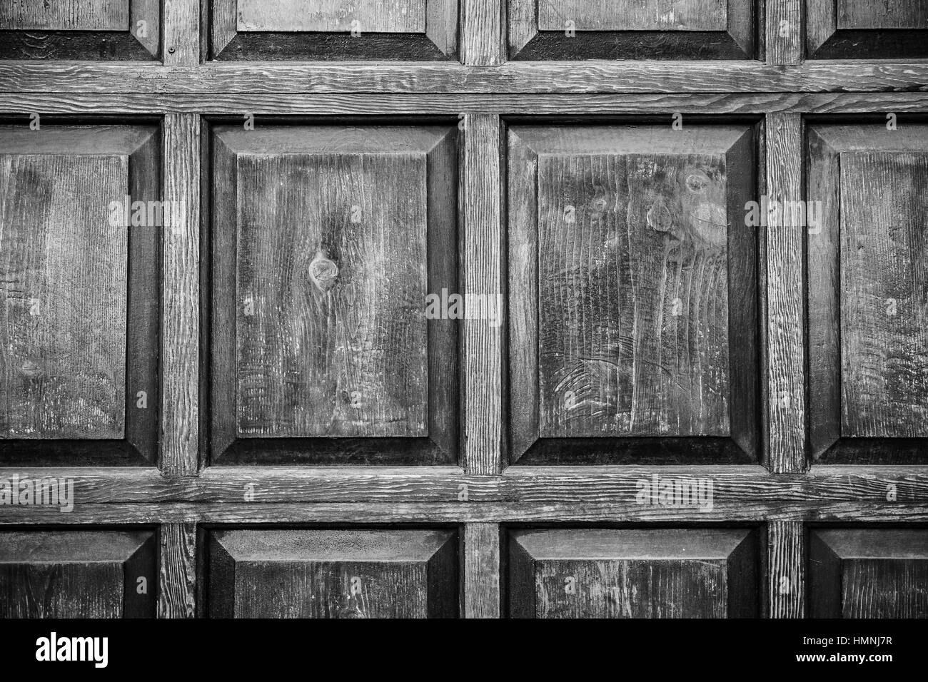 Holzstruktur mit Inlay Holzplatten Stockfoto