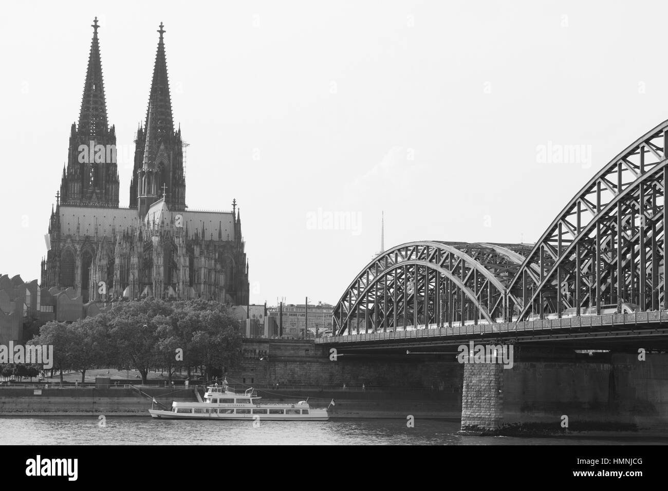 schöne Hohenzollern Brücke mit Kölner Dom Leinwandbild Wanddeko Kunstdruck