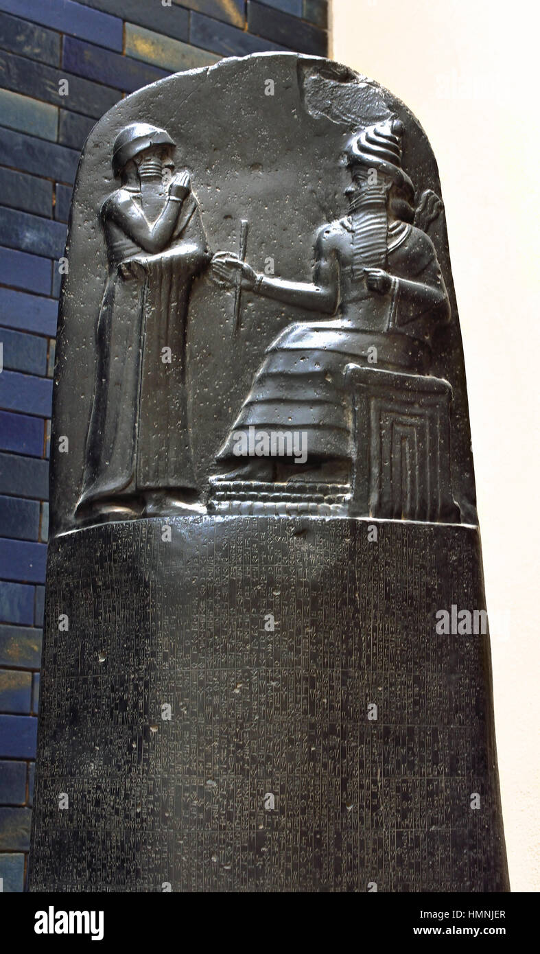 Hammurabi (c. 1810-1750 v. Chr.) der sechste König der ersten babylonischen Dynastie 1792 bis 1750 v.. Er erweiterte Babylons Kontrolle in Mesopotamien durch militärischen Kampagnen. (bekannt für den Codex Hammurabi, nahm eines der frühesten erhaltenen Codes des Gesetzes in Geschichte) Stockfoto