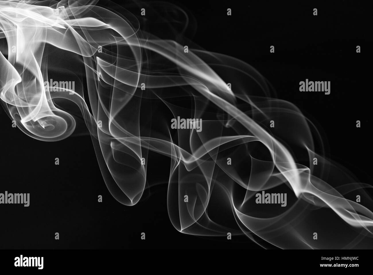 weiche Swirles von Rauch in schwarze und weiße Farbe Stockfoto