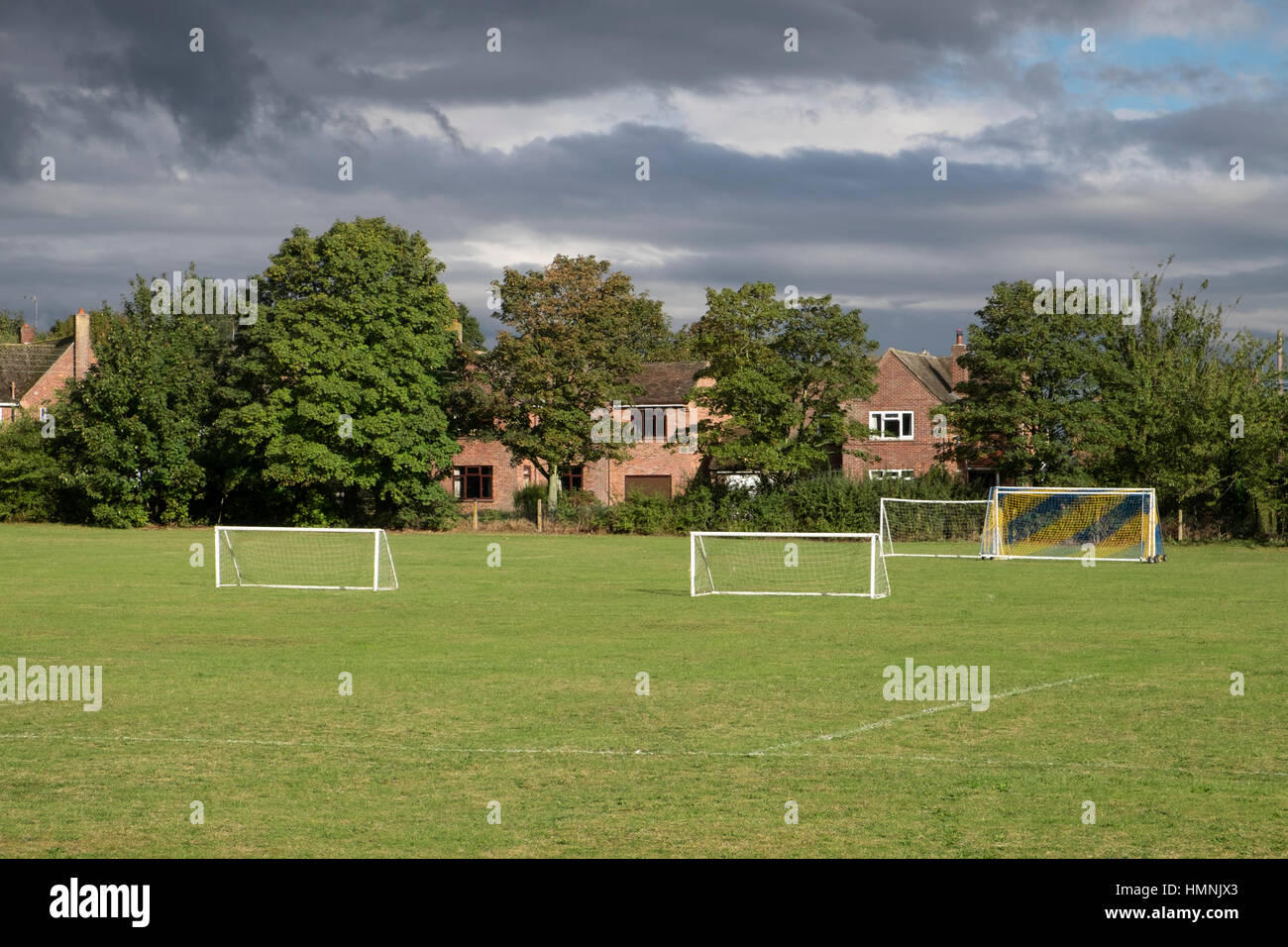 Fußball Torpfosten Stockfoto