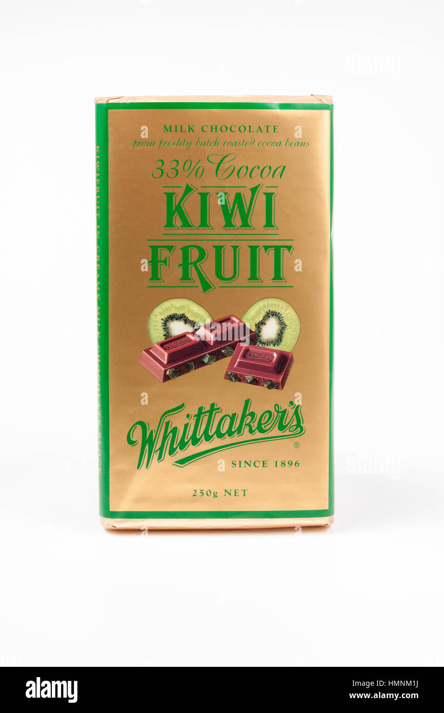 Whittaker Schokolade j.h. Whittaker & Söhne, Ltd ist ein Süßwarenhersteller mit Sitz in Porirua Neuseeland Schokolade Stockfoto