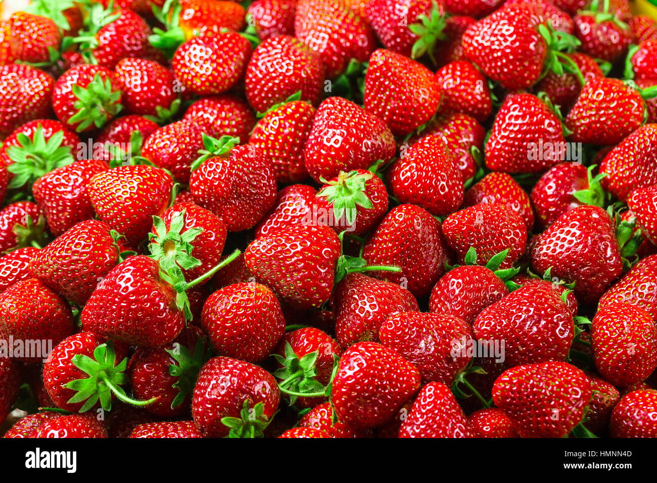 Frische Erdbeer Hintergrund Stockfoto