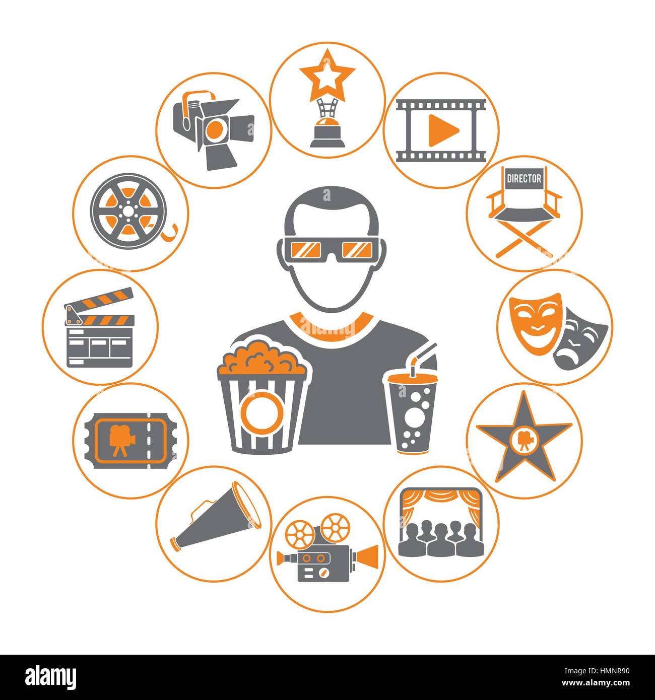 Kino und Film-Konzept Stock Vektor