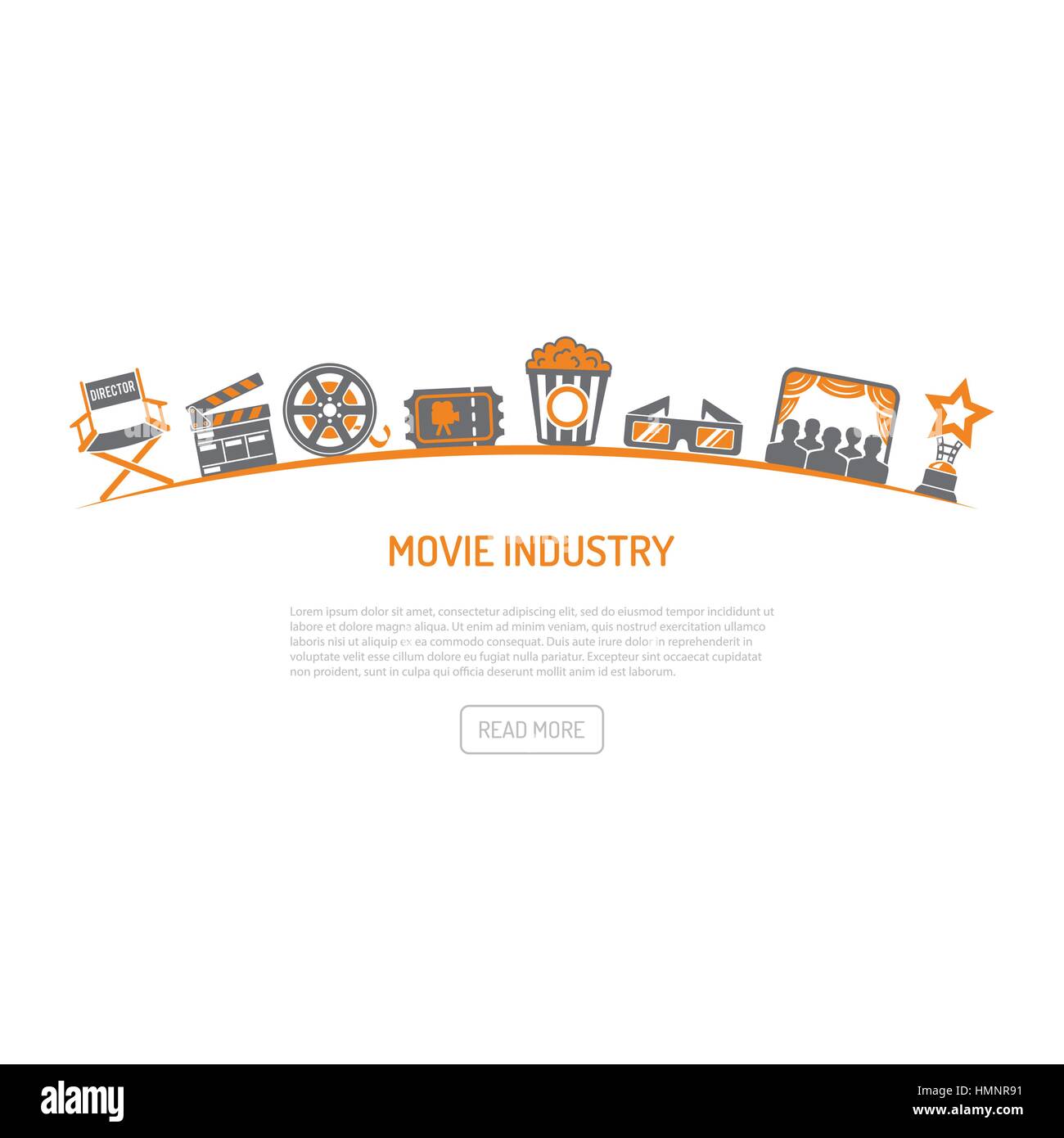 Kino und Filmen Konzept Stock Vektor