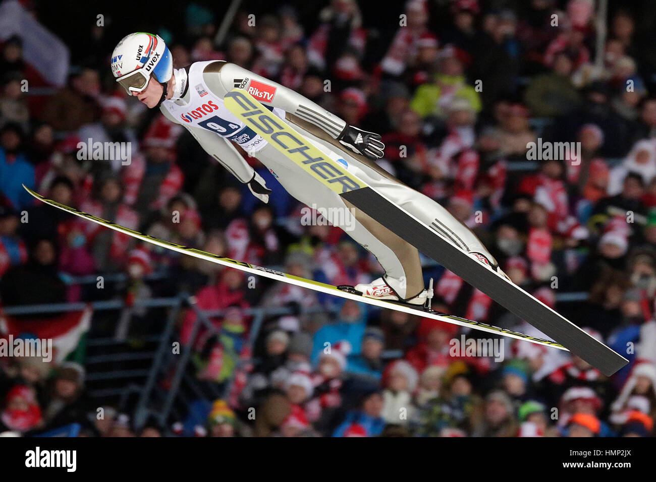 ZAKOPANE, Polen - 23. Januar 2016: FIS Skisprung Weltcup in Zakopane o/p Kenneth Ganges noch Stockfoto