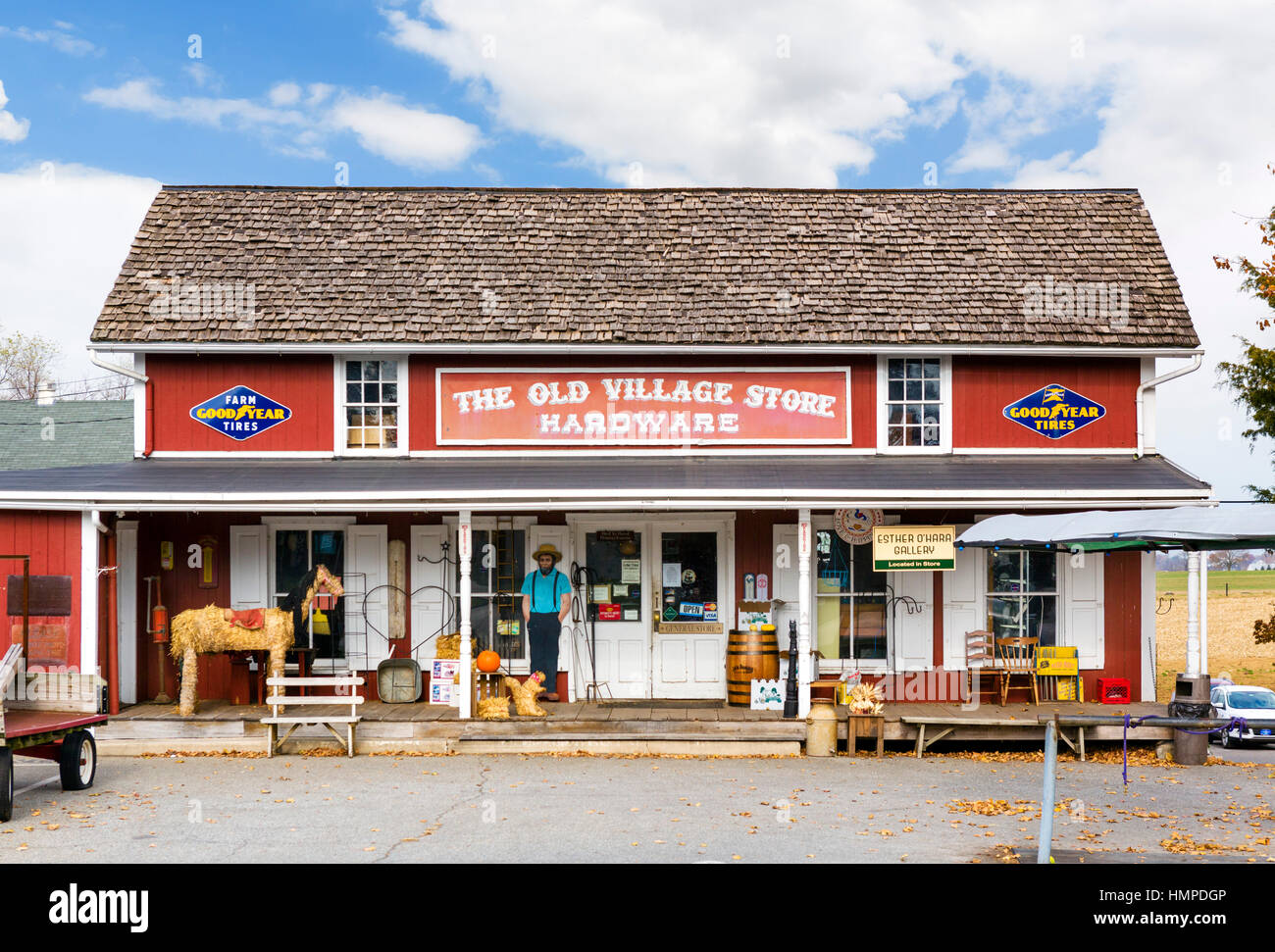 Old Village Store in Vogel-in-Hand, einer Kleinstadt im Bereich Amish der Lancaster County, Pennsylvania, USA Stockfoto