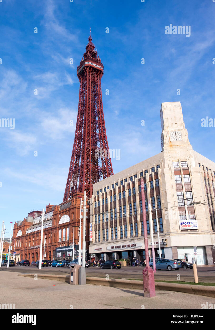 Blackpool Tower, Blackpool Promenade Stockfoto