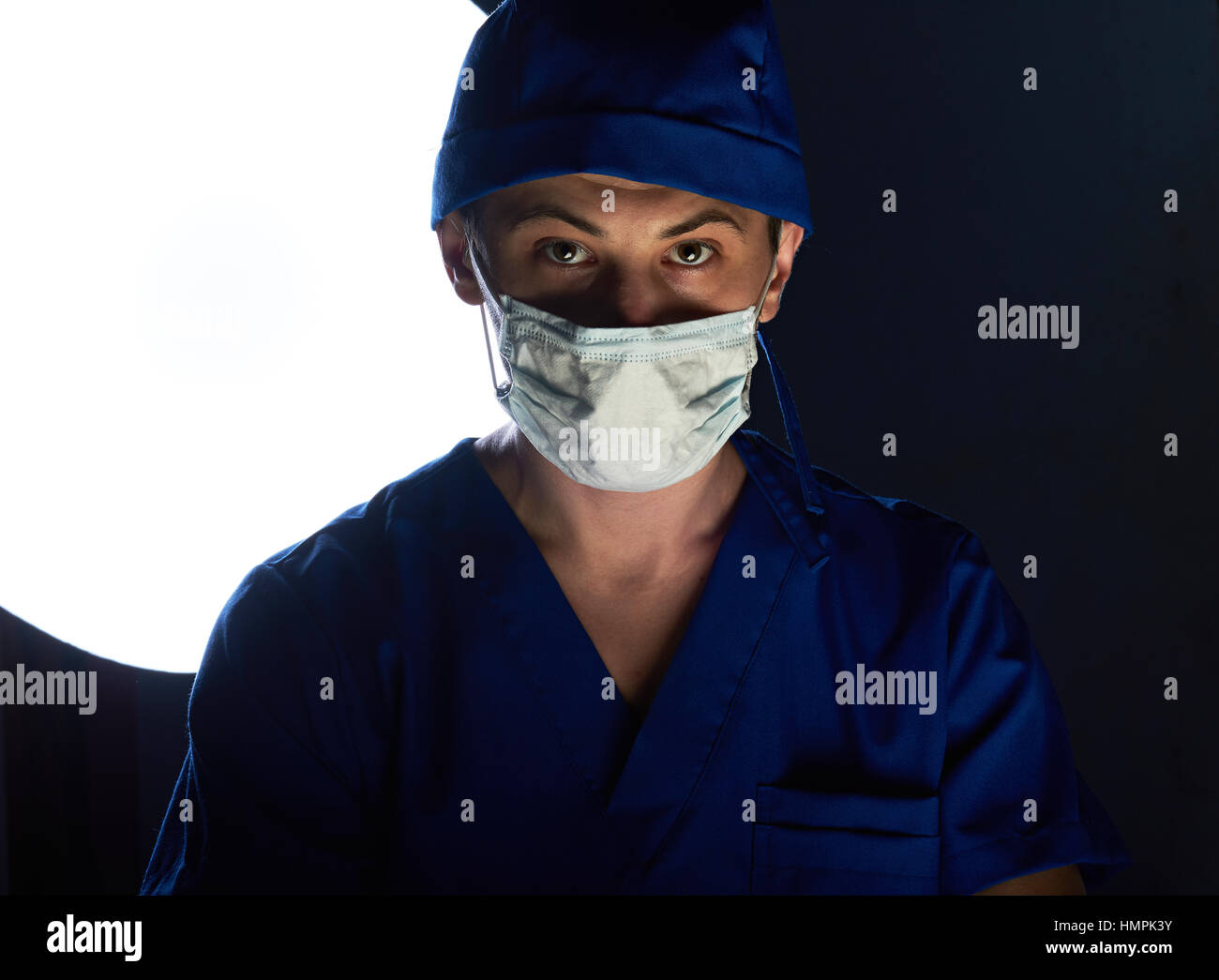 Porträt des Arztes Surgeory in Klinik hautnah Stockfoto
