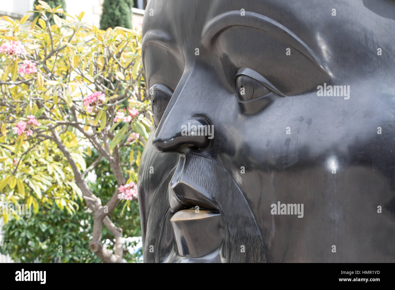 16. Oktober 2016 Medellin, Kolumbien: extreme Nahaufnahme Details Botero surrealistischen Statue angezeigt in der Plaza benannt nach dem Autor in der Stadt Stockfoto