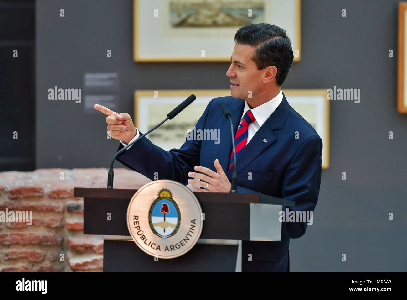Buenos Aires, Argentinien. 29. Juli 2016. Der Präsident von Mexiko Enrique Pena Nieto während eines Besuchs in Argentinien. Stockfoto