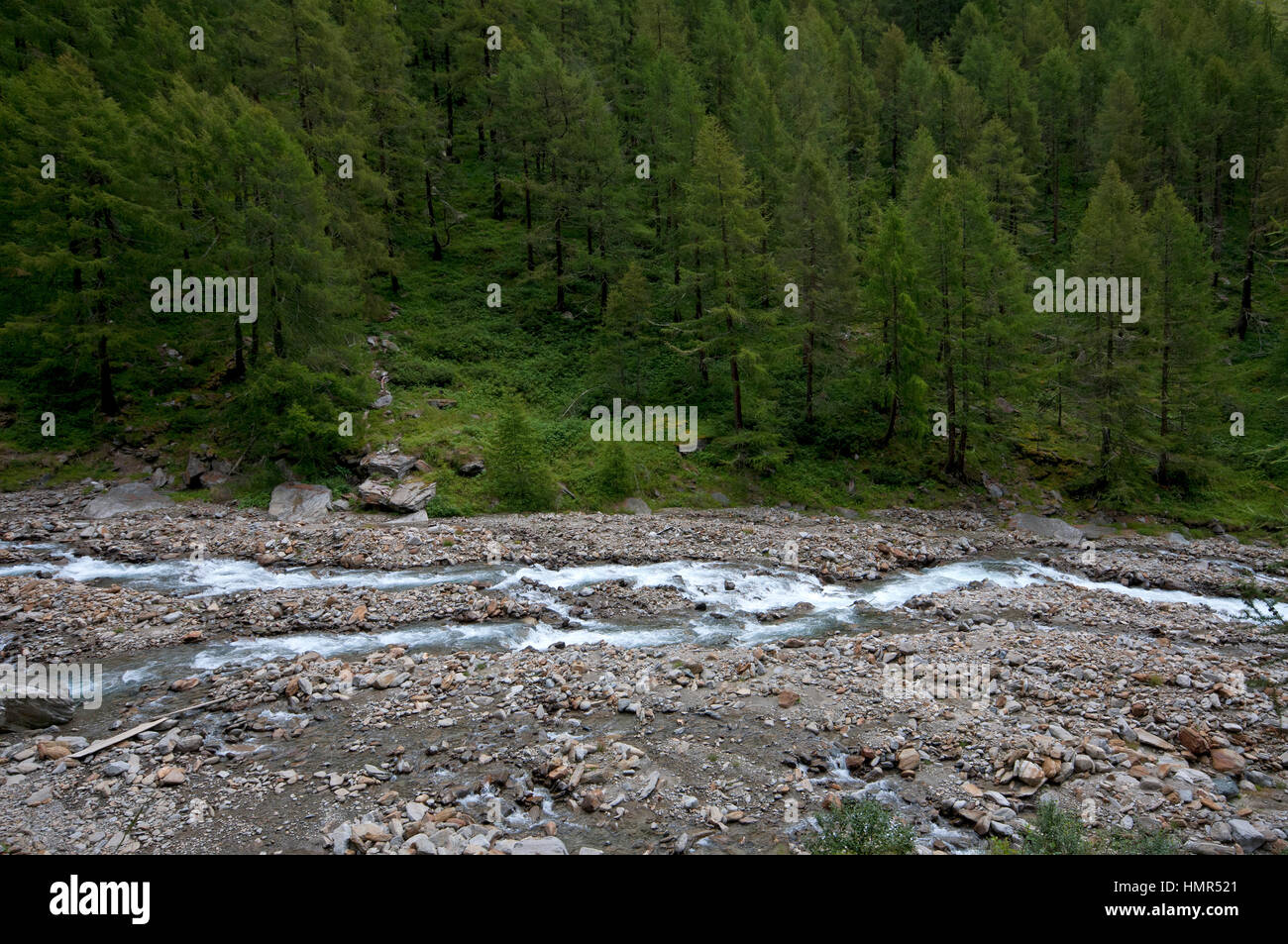 Fosse Creek im Val di Fosse (Pfossental), Val Senales (Schnalstal), Trentino Alto Adige, Italien Stockfoto