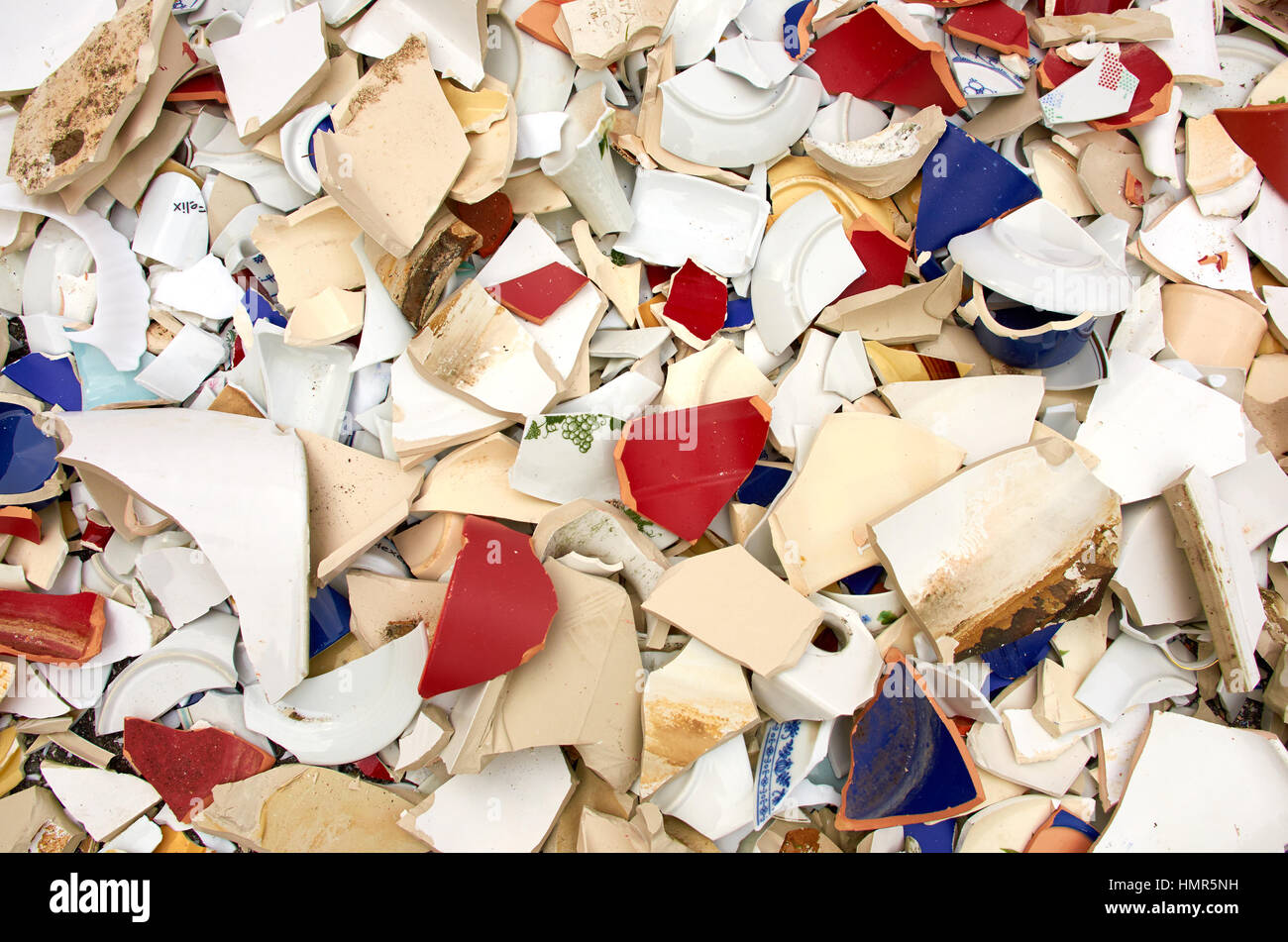 Scherben bringen Glück Stockfoto