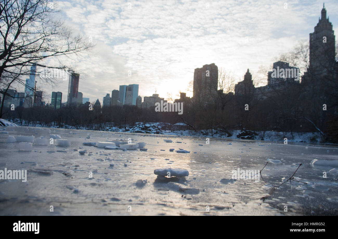 Winter im Central Park, New York city Stockfoto