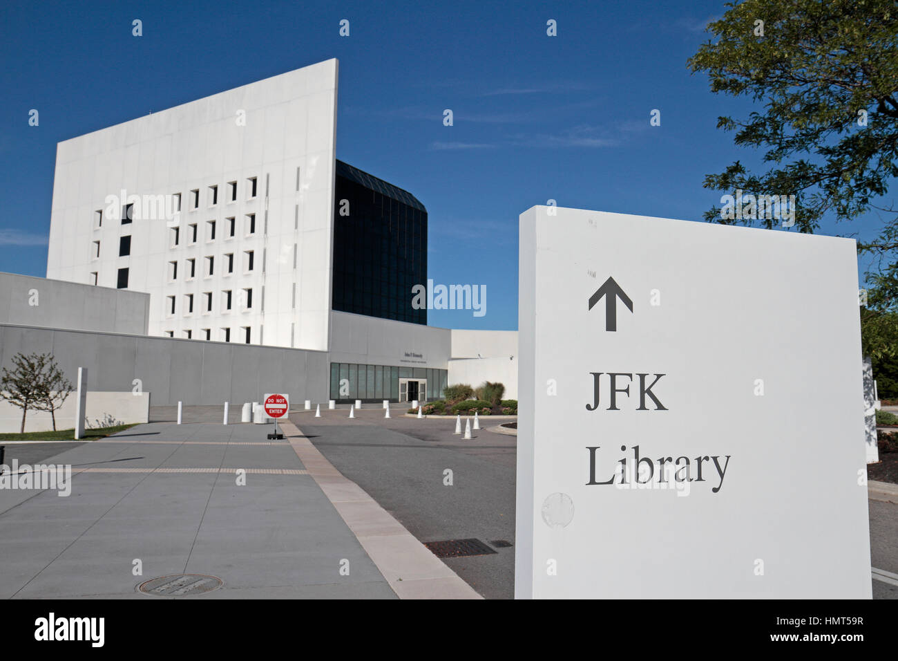 Die Kennedy Memorial Library, Columbia Point & Museum, Boston, Massachusetts, Vereinigte Staaten von Amerika. Stockfoto