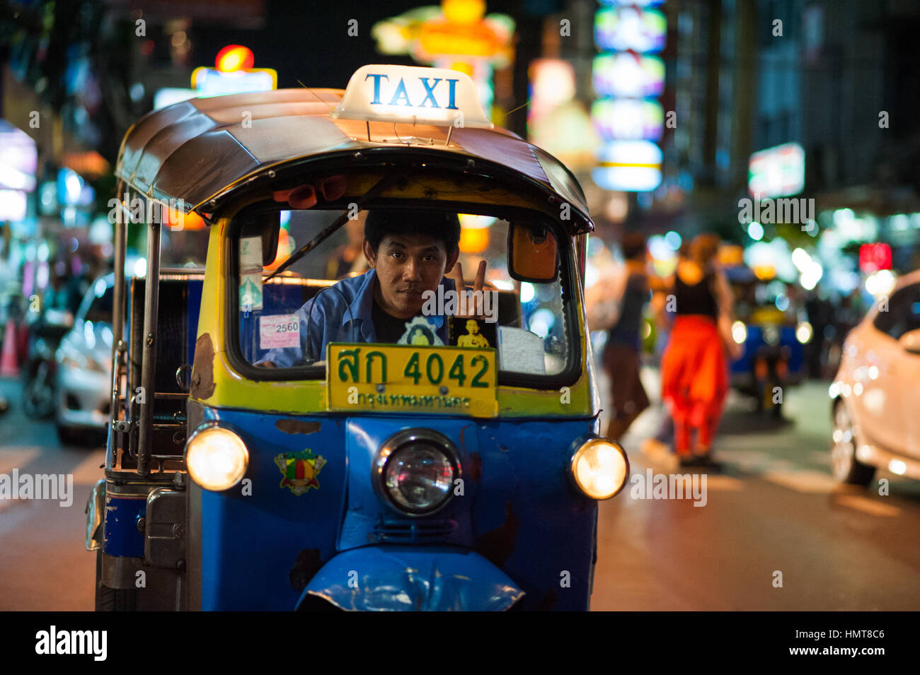 Tuk-Tuk in Bangkok, Thailand. Tuk Tuk ist ein Taxi-charakteristisch für Süd-Ost-Asien Stockfoto