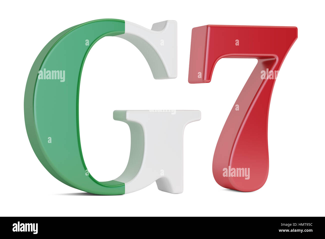 G7 in Italien Konzept, 3D rendering Stockfoto