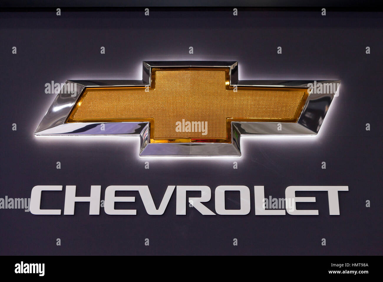 Chevrolet Bowtie-Emblem - USA Stockfoto