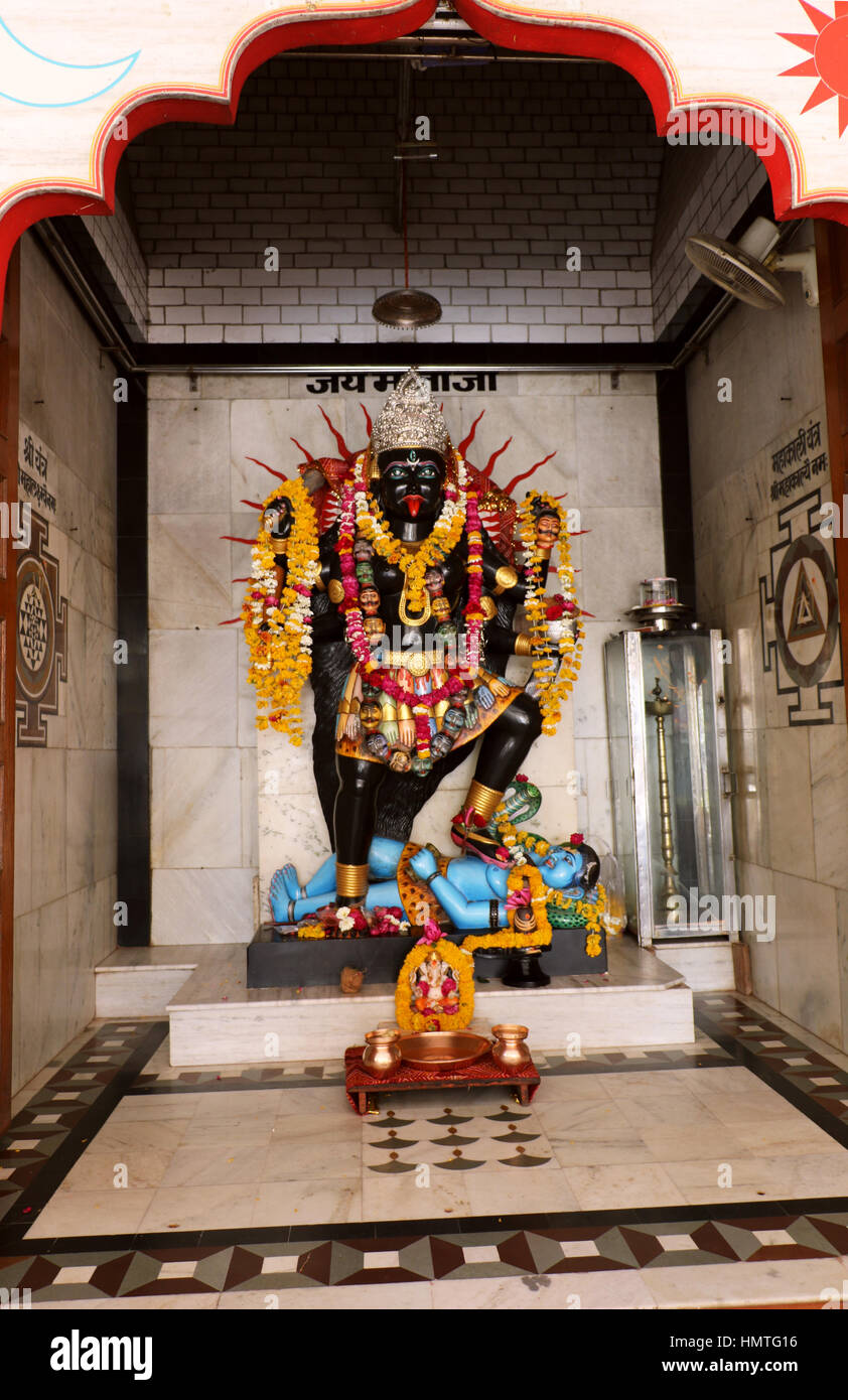 Göttin Kali Tempel, Khajrana, Indore Stockfoto