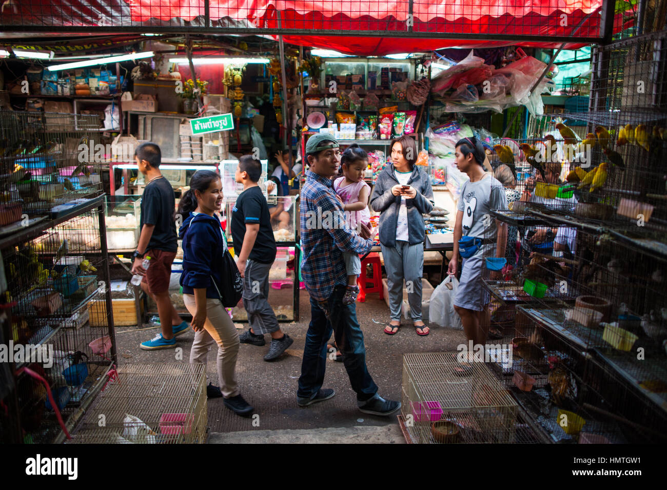 Menschen in Chatuchak-Markt, Bangkok Stockfoto
