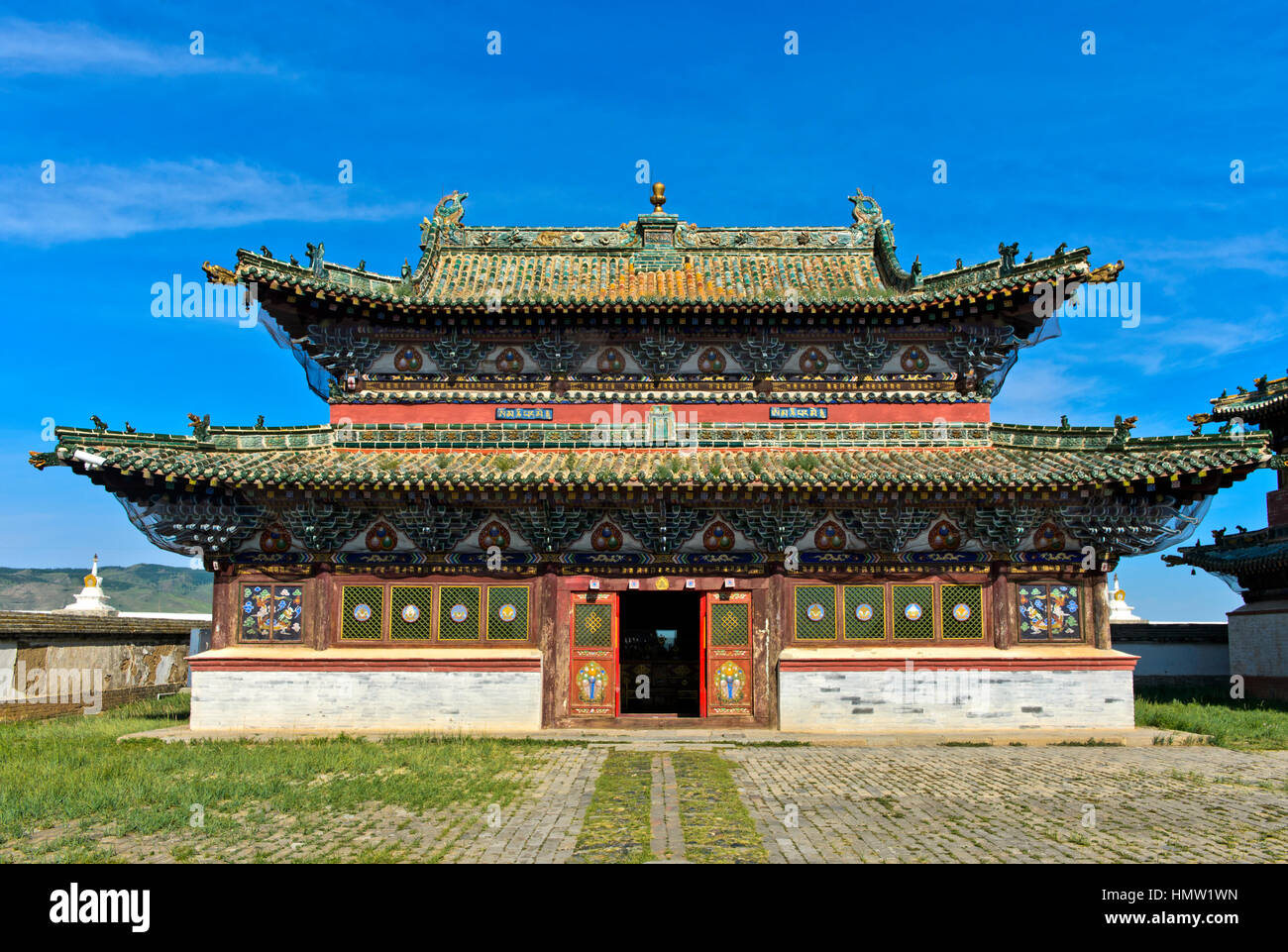 Westlichen Dzuu Tempel, Kloster Erdene Zuu, Kharkhorin, Övörkhangai Aimag, Mongolei Stockfoto