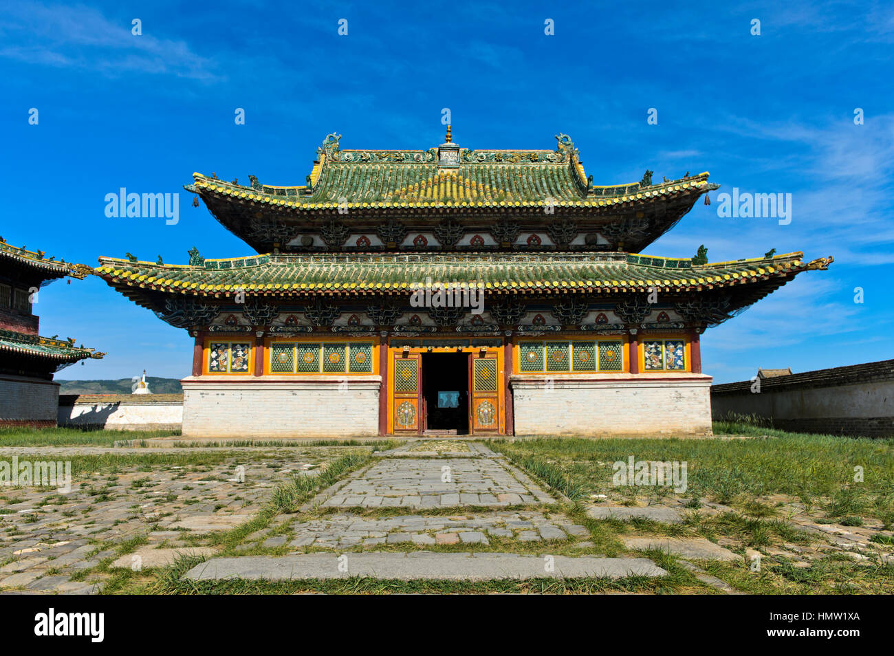 Östlichen Zuu Tempel, Kloster Erdene Zuu, Kharkhorin, Övörkhangai Aimag, Mongolei Stockfoto