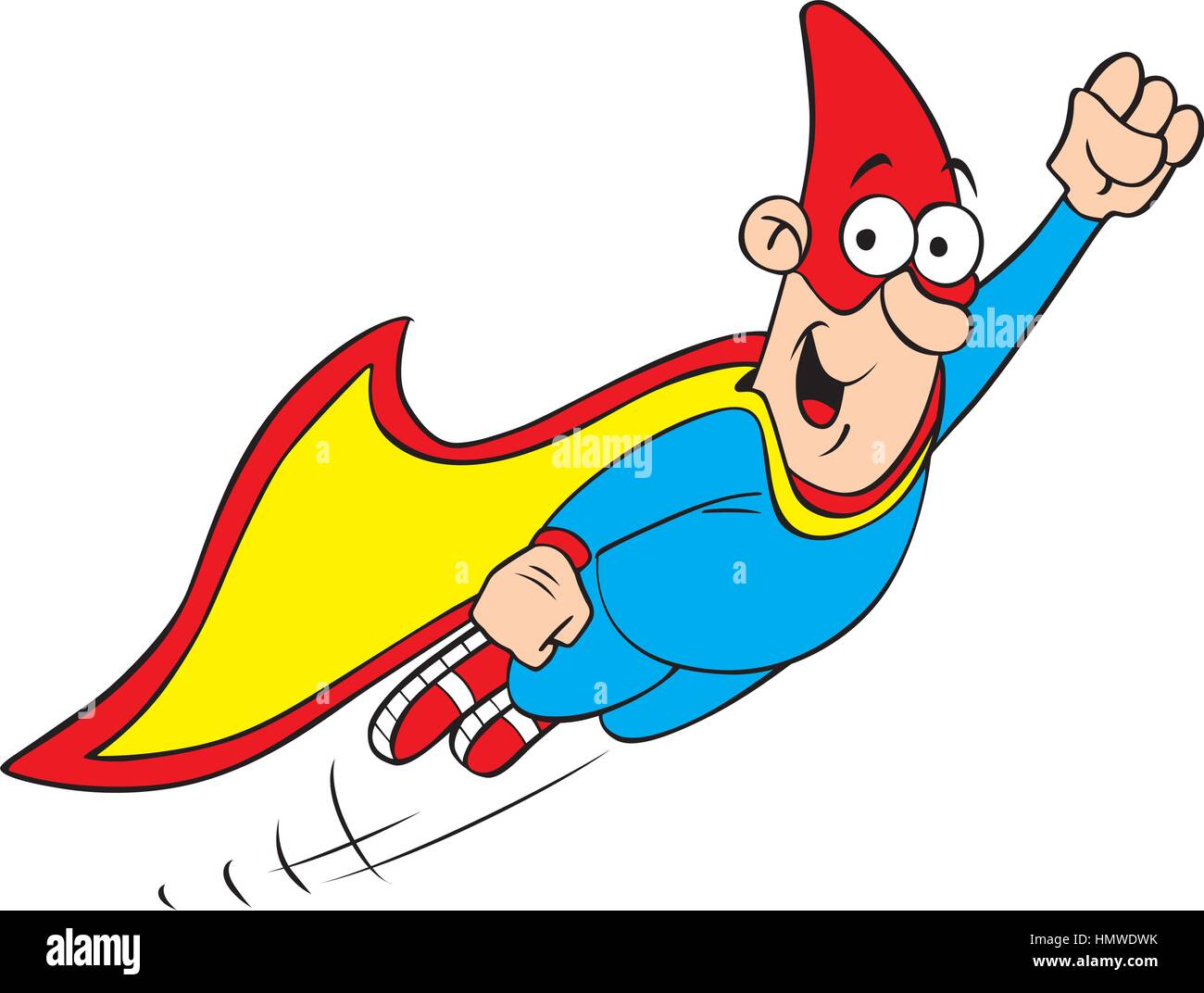 Vektor-Illustration von Geek Hero Zeichentrickfigur Stock Vektor