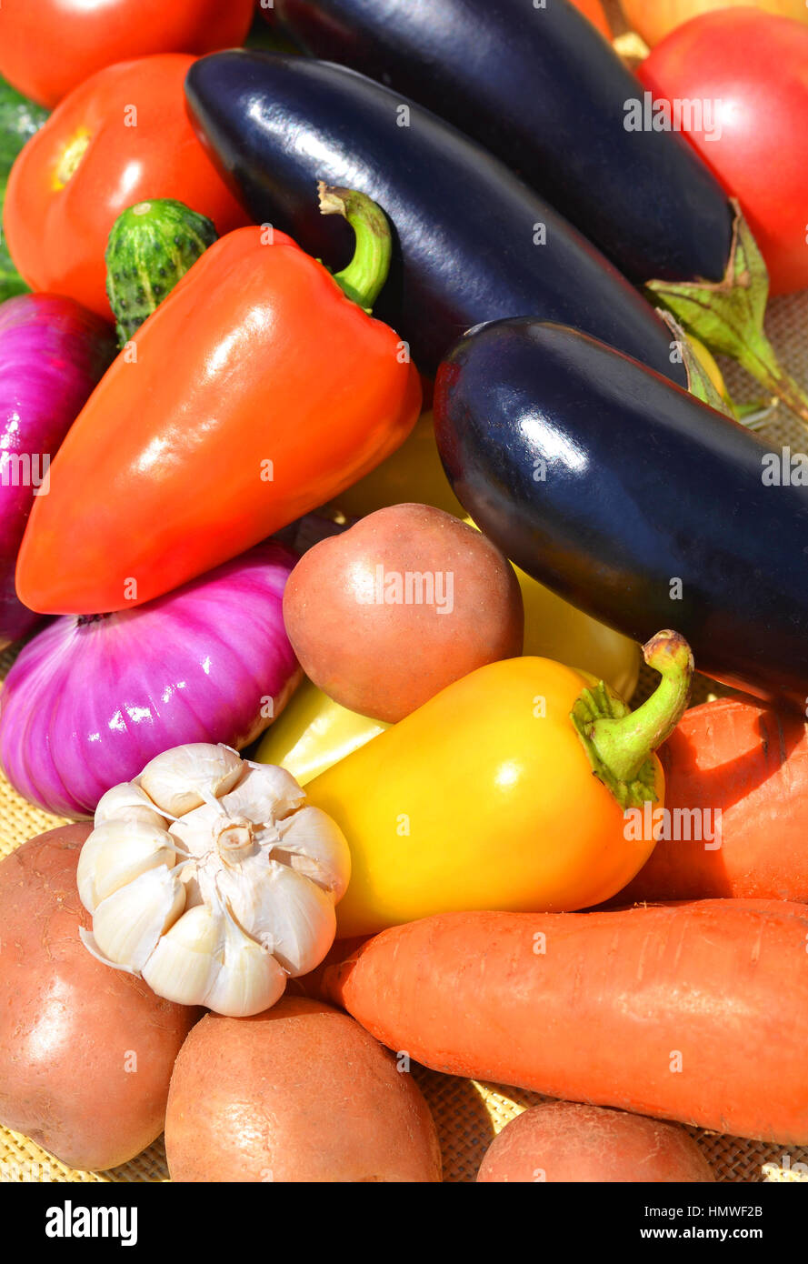 Reife helle Gemüse Stockfoto