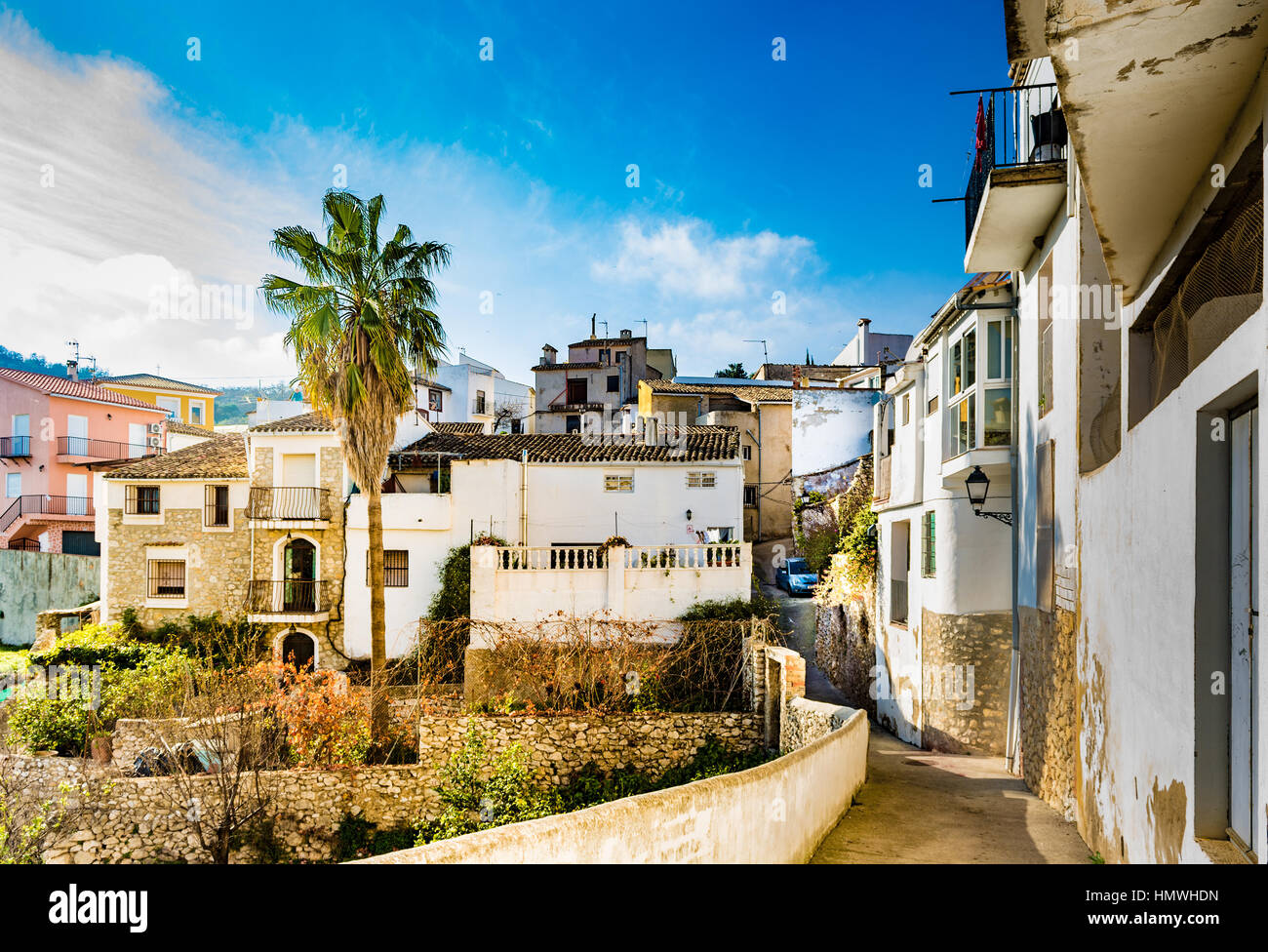 Tarbena ist eine Gemeinde in der Comarca Marina Baixa, Alicante, Valencia, Spanien. Stockfoto