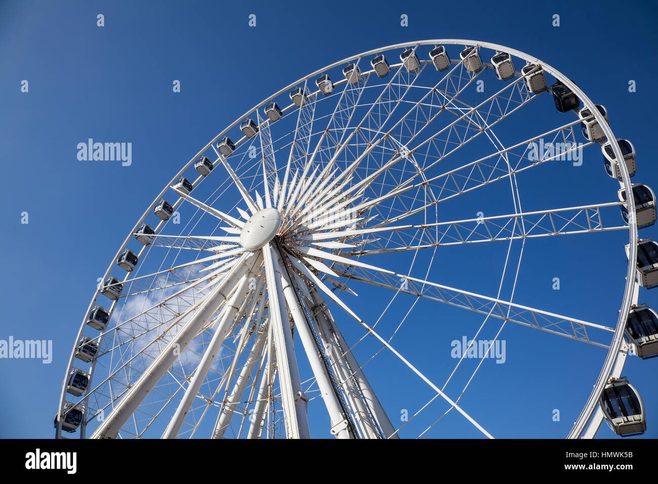 Das Liverpool Riesenrad Ansicht von unten Stockfoto