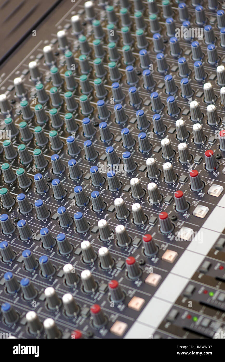 Konsole-mixer Stockfoto