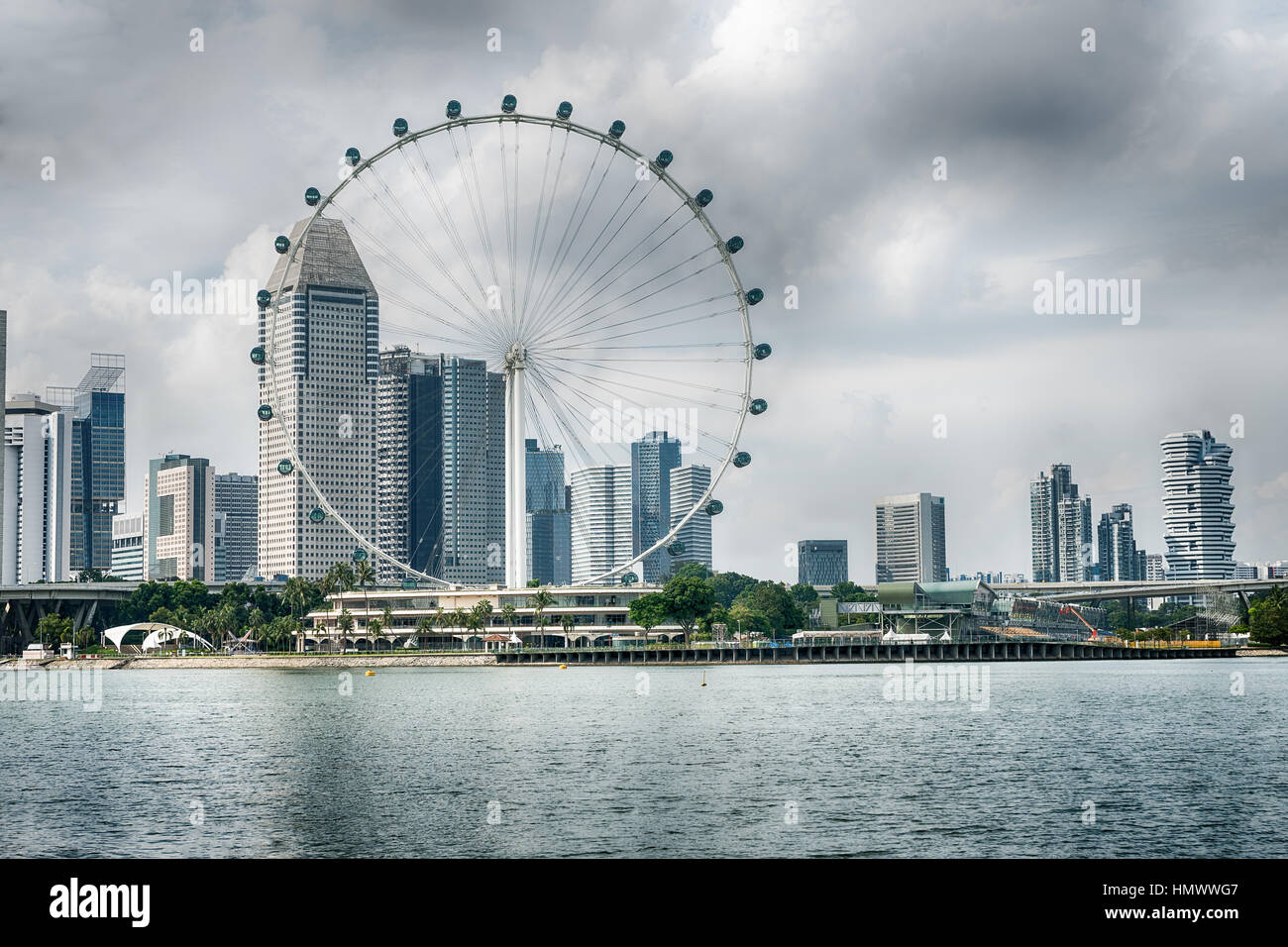 Singapore Flyer das Riesenrad in Singapur Stockfoto