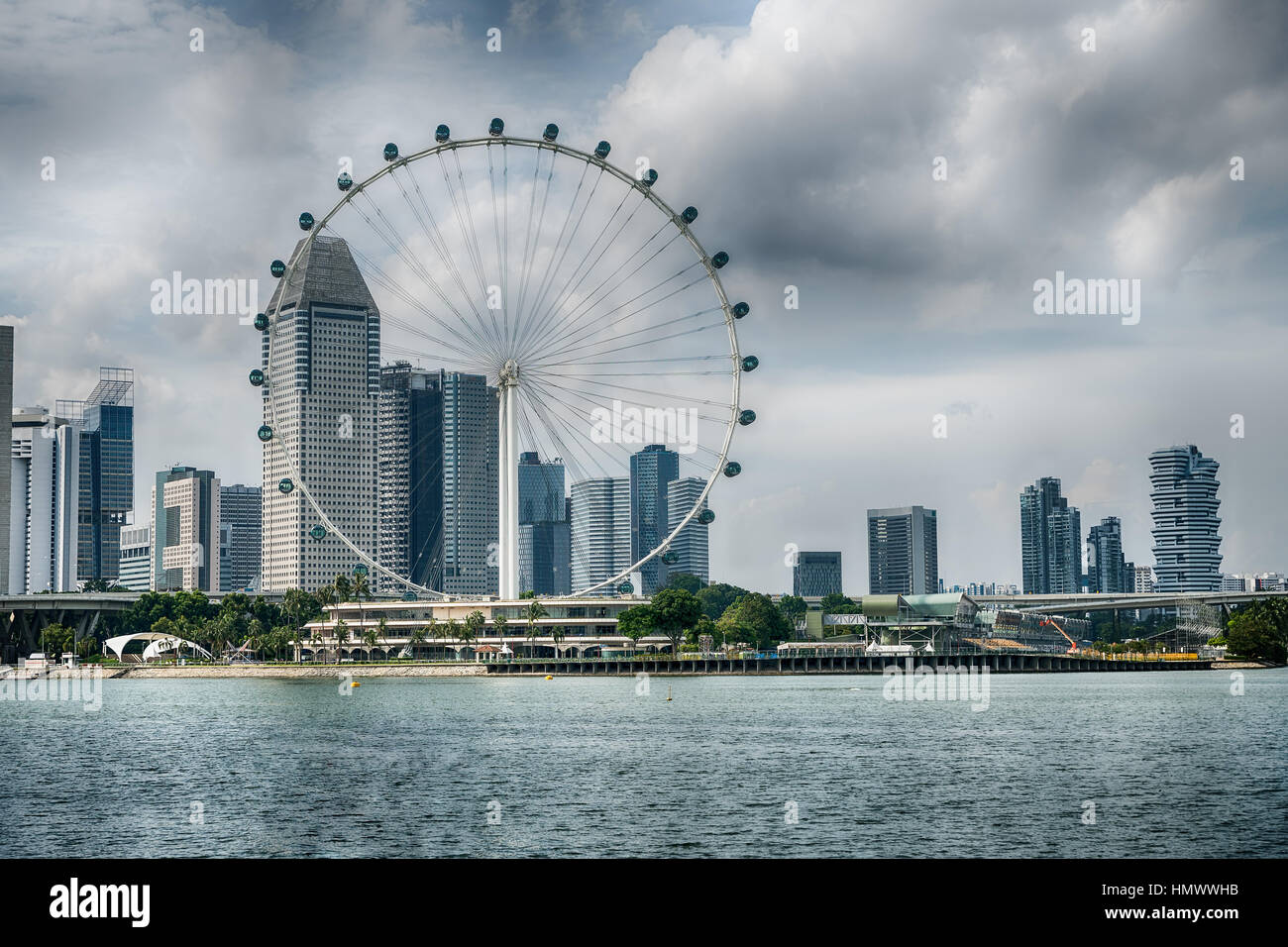 Singapore Flyer das Riesenrad in Singapur Stockfoto