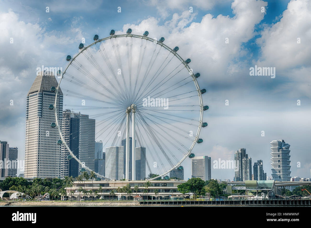 Singapore Flyer das Riesenrad in Singapur Stockfoto